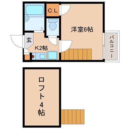 静岡駅 バス14分  妙見下下車：停歩2分 2階の物件間取画像